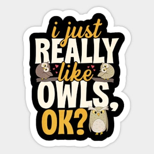 Owls Lover Themed Sticker